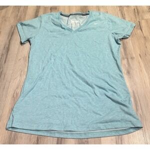 Nike Dri-FIT Women's Blue V-Neck Short Sleeve Breathable Jersey Tee XL